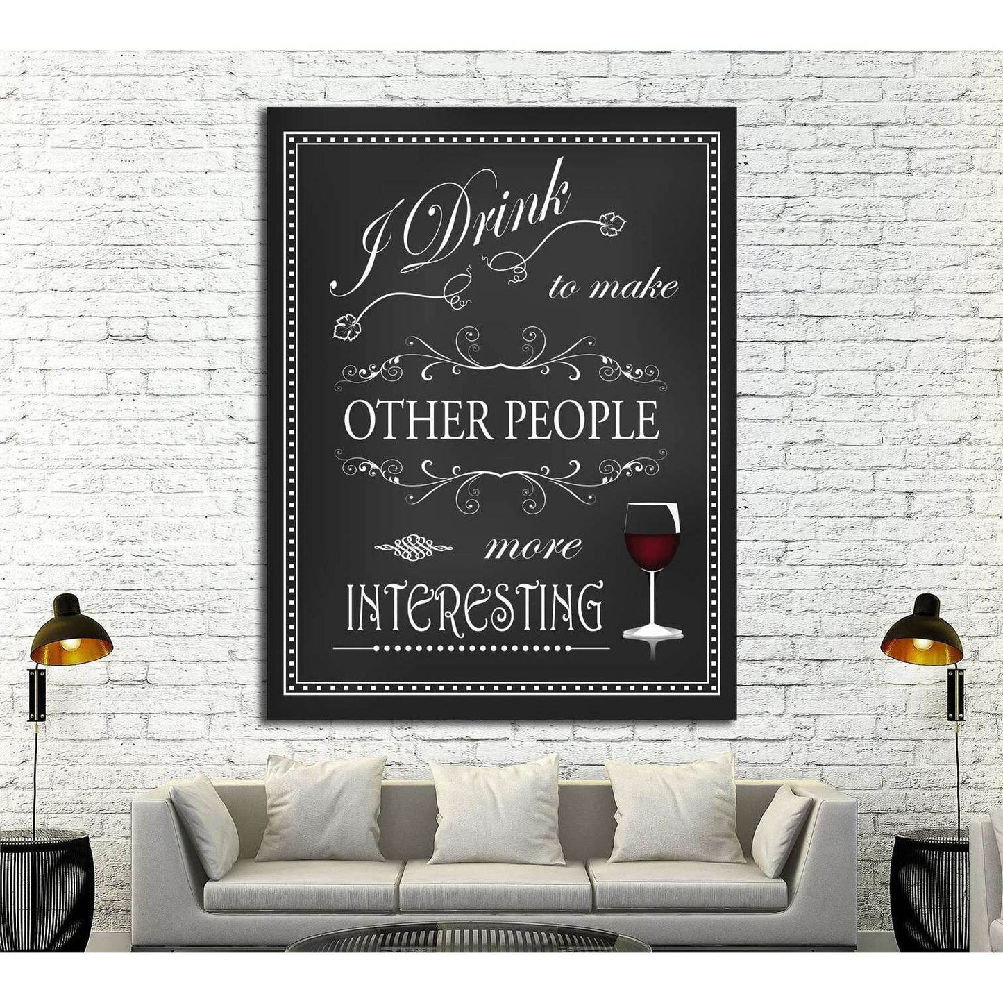 Art canvas in vintage style №4515 Ready to Hang Canvas Print - Zellart Canvas Prints ALL_Products, s-4515