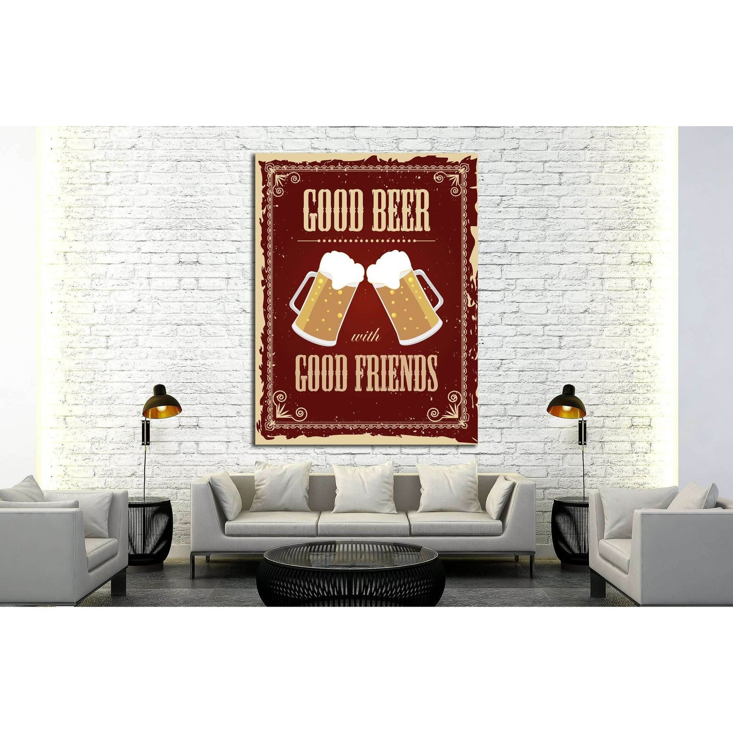 Art canvas in vintage style №4503 Ready to Hang Canvas PrintCanvas art arrives ready to hang, with hanging accessories included and no additional framing required. Every canvas print is hand-crafted, made on-demand at our workshop and expertly stretched a