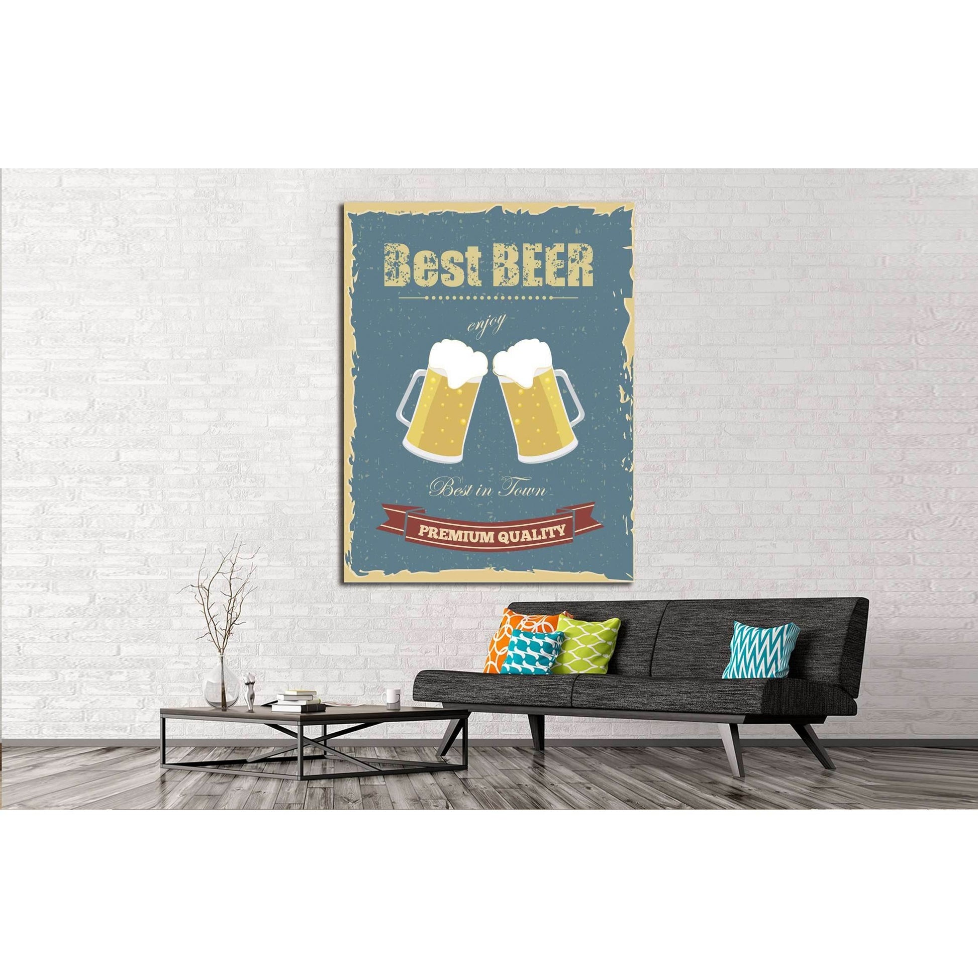 Art canvas in vintage style №4505 Ready to Hang Canvas PrintCanvas art arrives ready to hang, with hanging accessories included and no additional framing required. Every canvas print is hand-crafted, made on-demand at our workshop and expertly stretched a