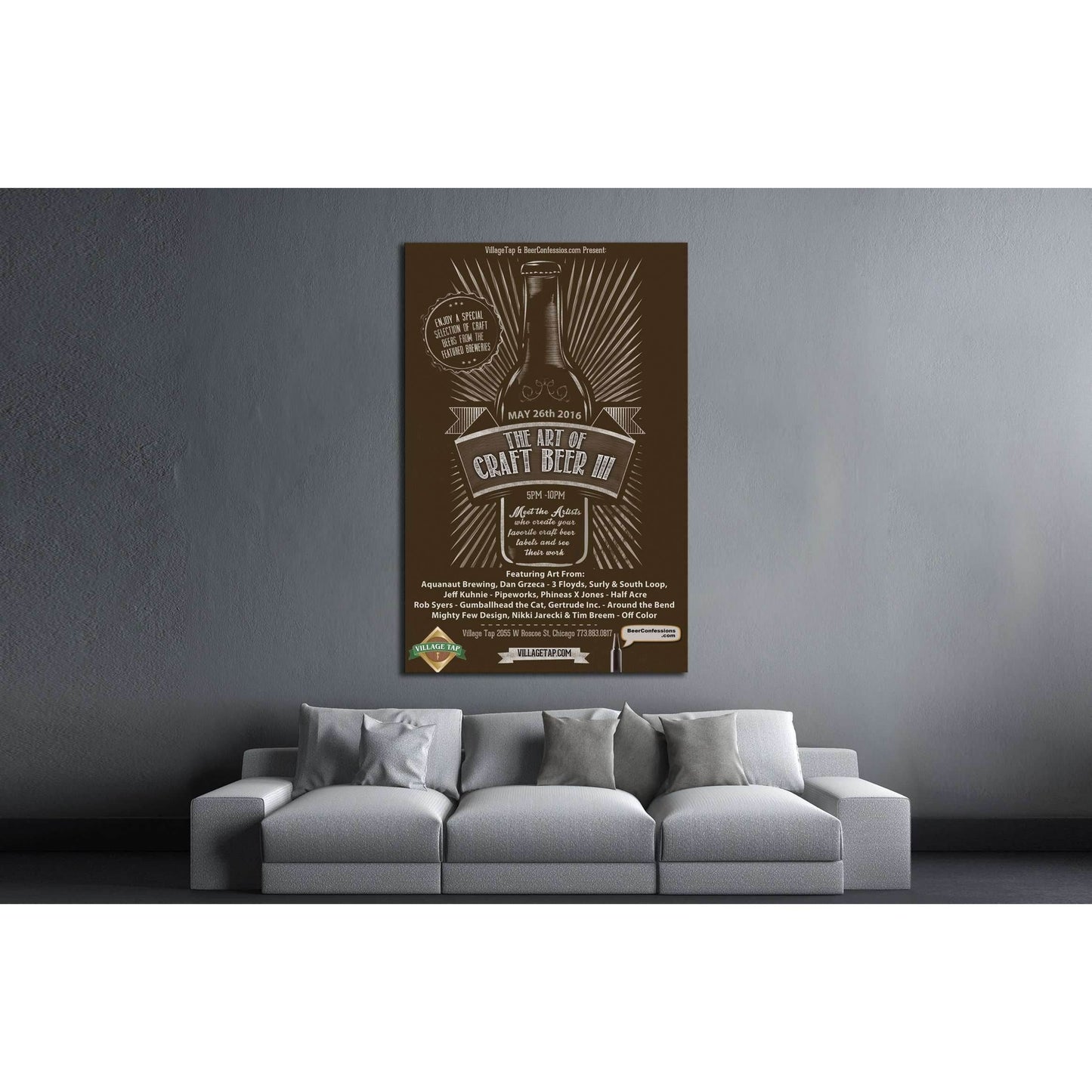 art of craft beer №3444 Ready to Hang Canvas PrintCanvas art arrives ready to hang, with hanging accessories included and no additional framing required. Every canvas print is hand-crafted, made on-demand at our workshop and expertly stretched around 100%