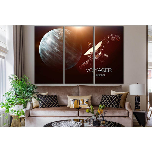 Artificial Satellite Voyager, Uranus №SL963 Ready to Hang Canvas Print - Zellart Canvas Prints 0new, ALL_Products, Astronomy & Space Canvas Wall Art