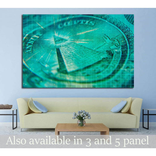 Artistic Grunge Money №1612 Ready to Hang Canvas Print - Zellart Canvas Prints ALL_Products, s-1612
