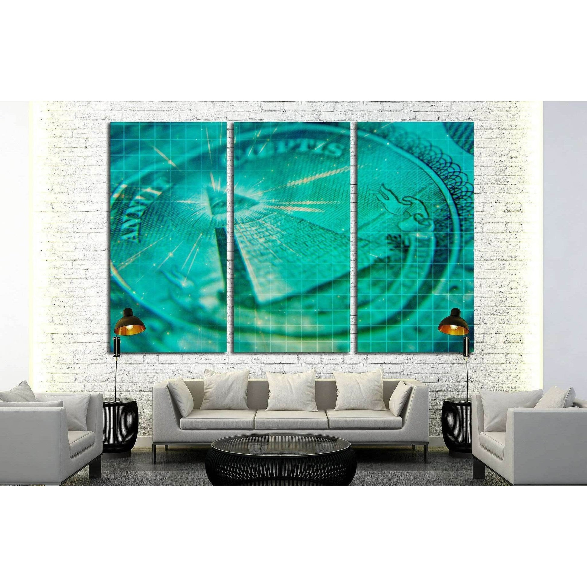 Artistic Grunge Money №1612 Ready to Hang Canvas Print - Zellart Canvas Prints ALL_Products, s-1612