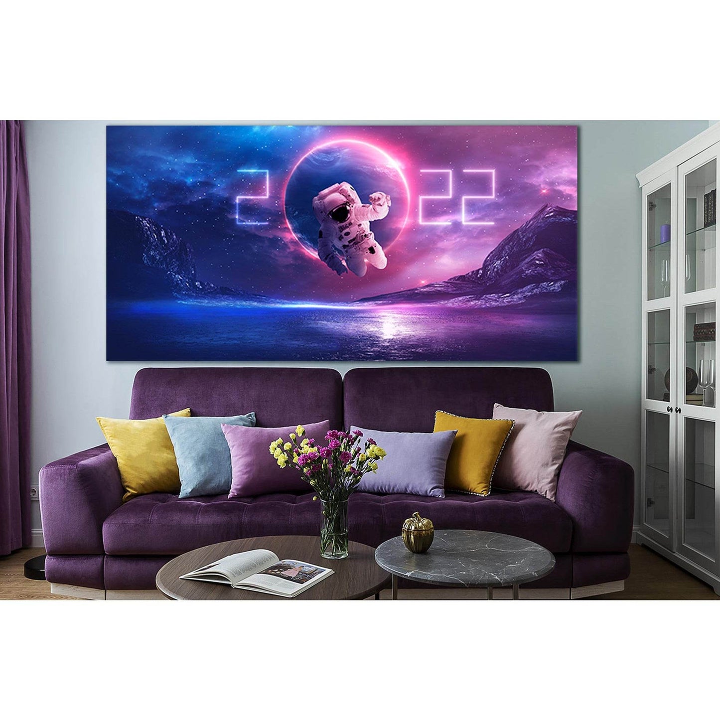 Astronaut 2022 Space №SL1221 Ready to Hang Canvas Print - Zellart Canvas Prints 0new, ALL_Products, Fantasy And Sci Fi Wall Art