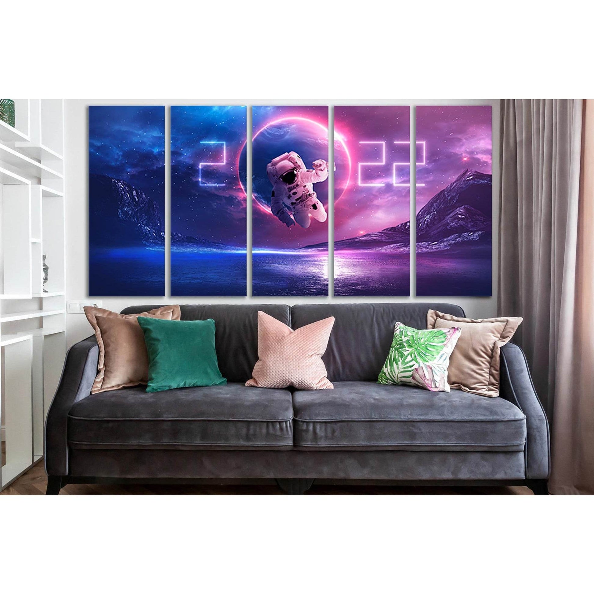 Astronaut 2022 Space №SL1221 Ready to Hang Canvas Print - Zellart Canvas Prints 0new, ALL_Products, Fantasy And Sci Fi Wall Art
