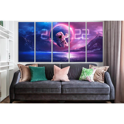 Astronaut 2022 Space №SL1221 Ready to Hang Canvas Print - Zellart Canvas Prints 0new, ALL_Products, Fantasy And Sci Fi Wall Art