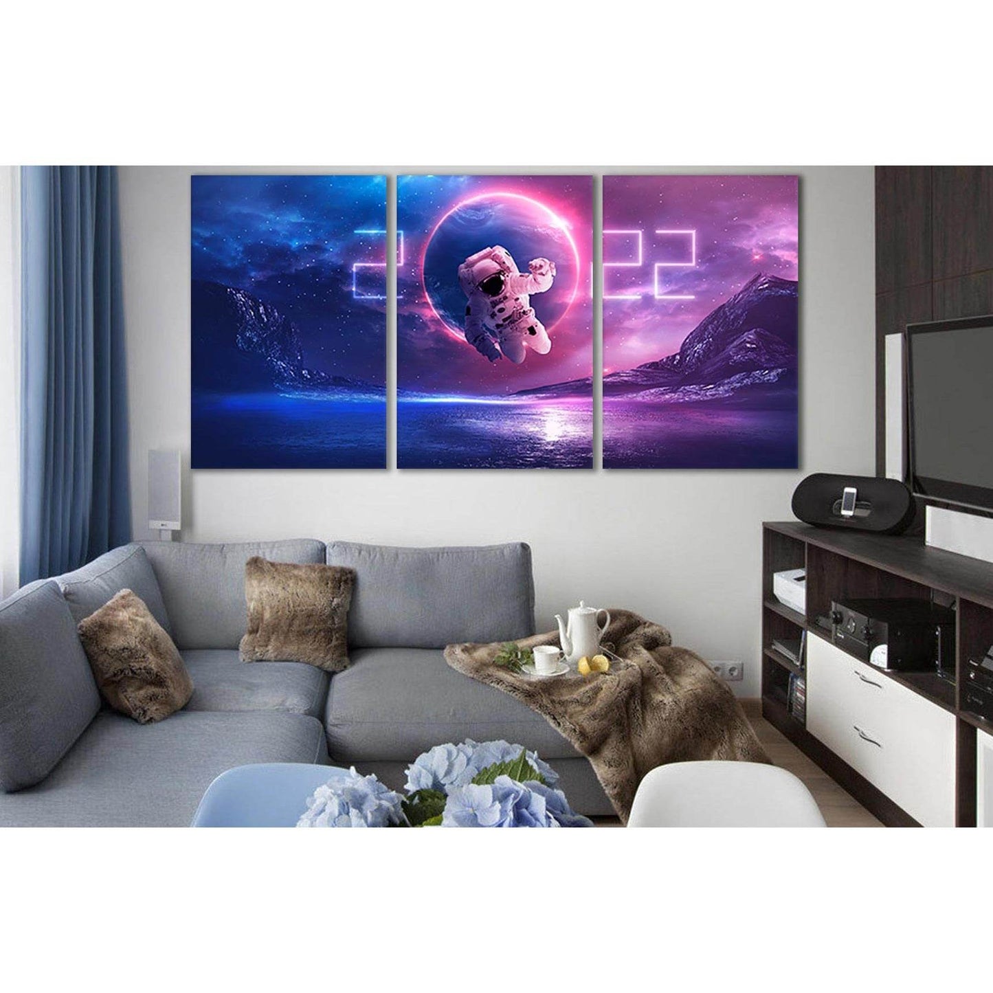 Astronaut 2022 Space №SL1221 Ready to Hang Canvas Print - Zellart Canvas Prints 0new, ALL_Products, Fantasy And Sci Fi Wall Art
