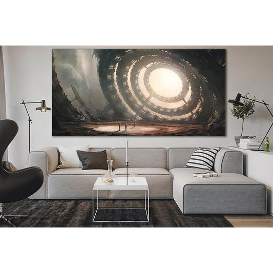 Astronauts Fantastic Scene №SL981 Ready to Hang Canvas Print - Zellart Canvas Prints 0new, ALL_Products, Astronomy & Space Canvas Wall Art