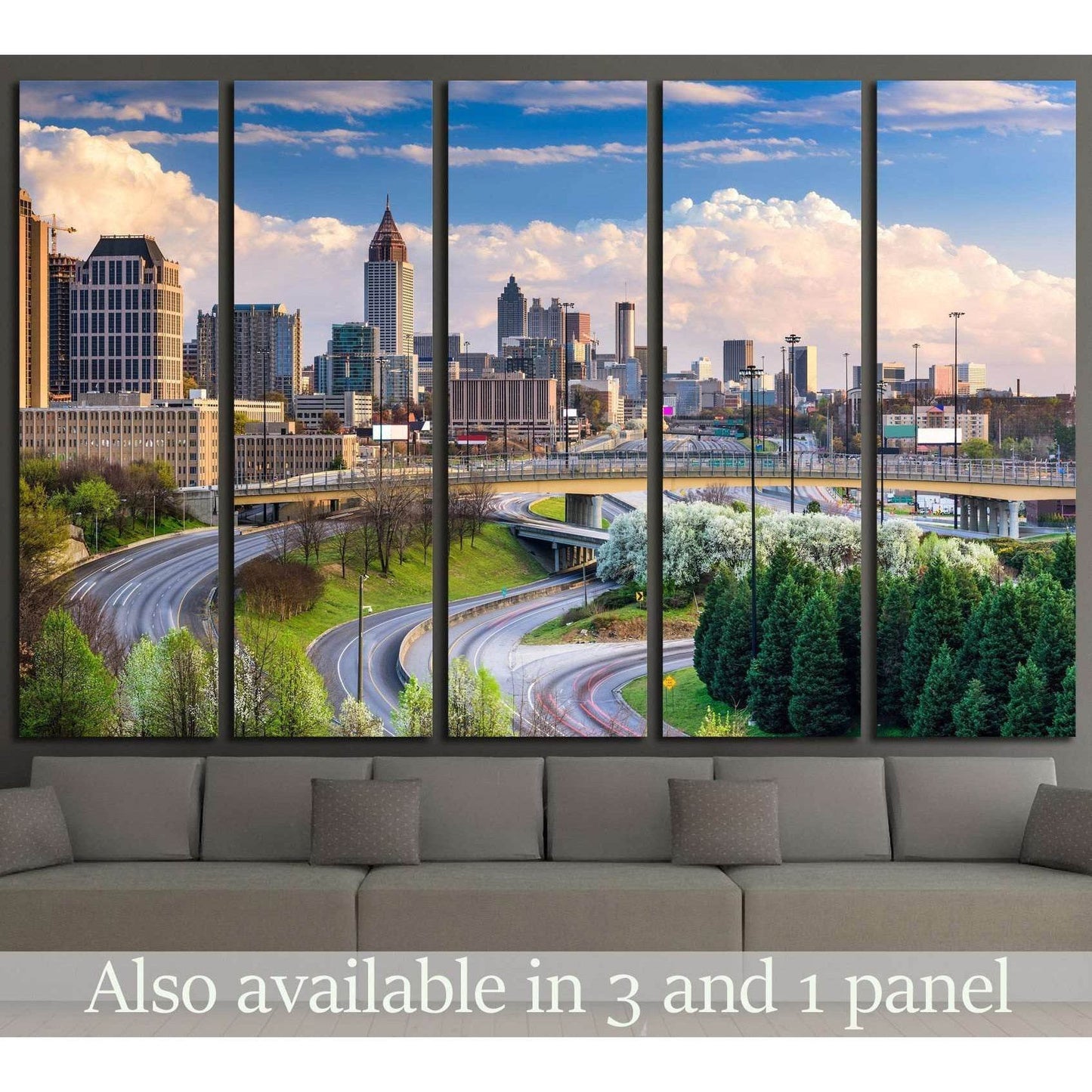 Atlanta, Georgia, USA downtown skyline №1648 Ready to Hang Canvas PrintCanvas art arrives ready to hang, with hanging accessories included and no additional framing required. Every canvas print is hand-crafted, made on-demand at our workshop and expertly