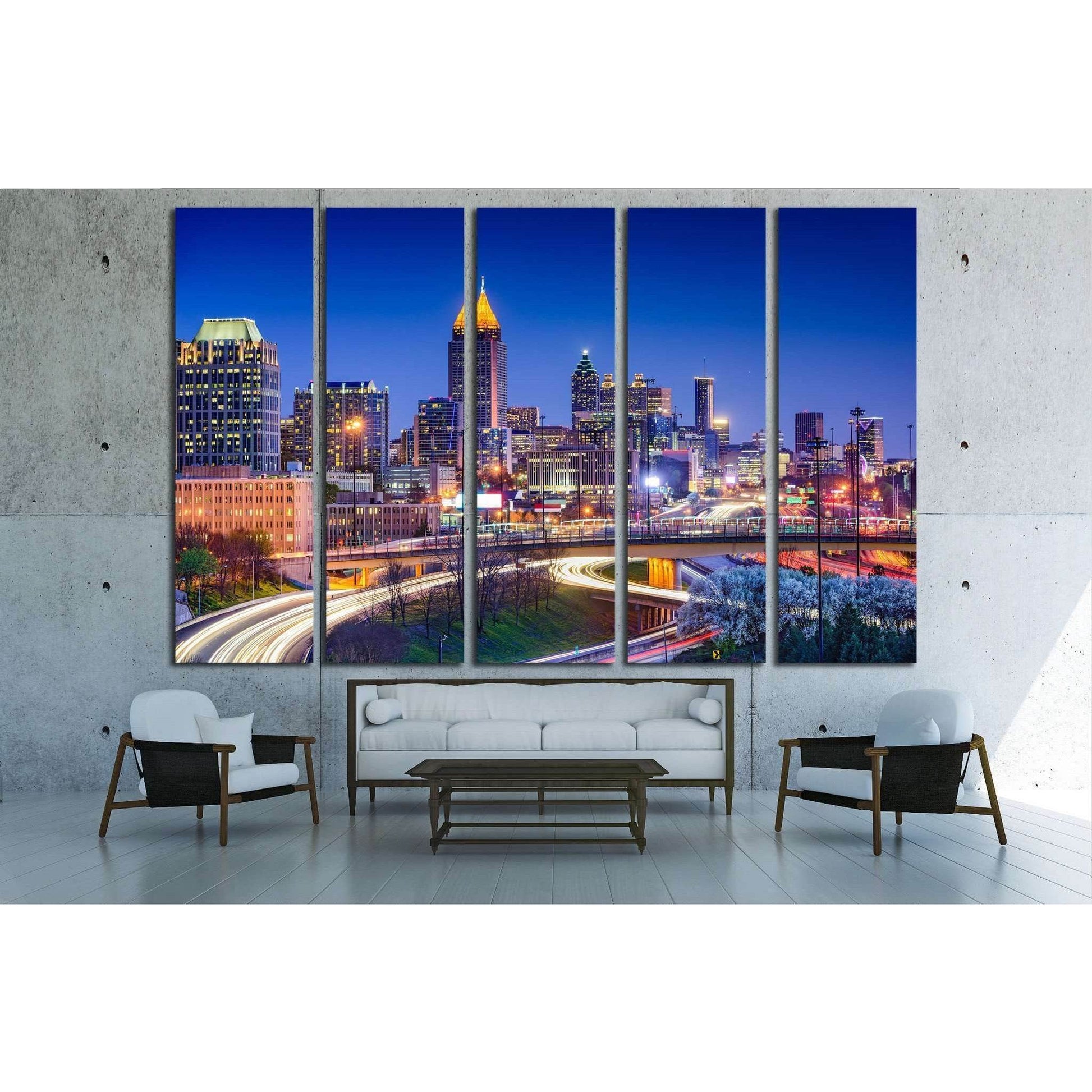 Atlanta, Georgia, USA downtown skyline №1775 Ready to Hang Canvas PrintCanvas art arrives ready to hang, with hanging accessories included and no additional framing required. Every canvas print is hand-crafted, made on-demand at our workshop and expertly