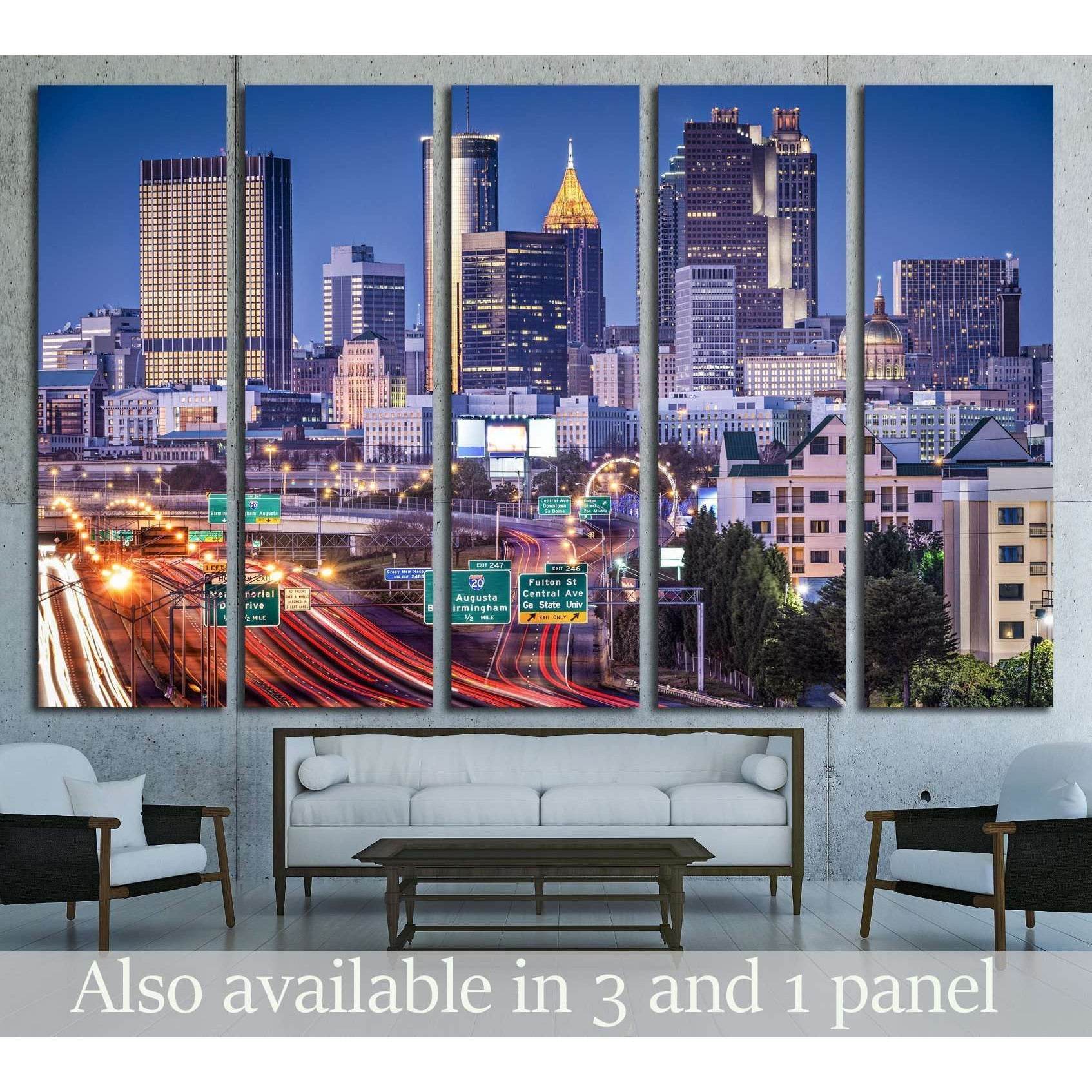 Atlanta, Georgia, USA twilight rush hour №1628 Ready to Hang Canvas PrintCanvas art arrives ready to hang, with hanging accessories included and no additional framing required. Every canvas print is hand-crafted, made on-demand at our workshop and expertl