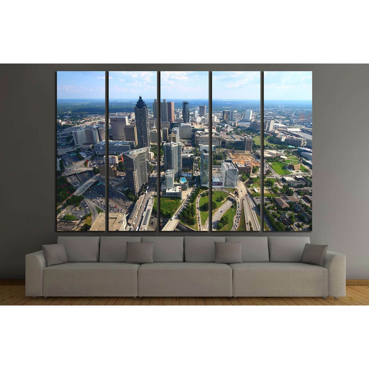 Atlanta South Curve №2218 Ready to Hang Canvas Print - Zellart Canvas Prints ALL_Products, s-2218