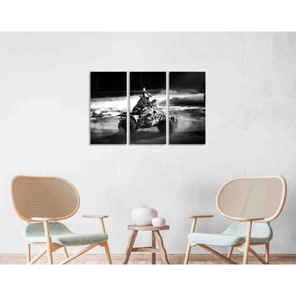 ATV racing №D2816 Ready to Hang Canvas Print - Zellart Canvas Prints 0new, ALL_Products, Black & White Wall Art