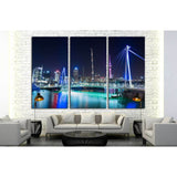 Auckland City and Sky Tower at Night, Auckland, New Zealand №1639 Ready to Hang Canvas Print