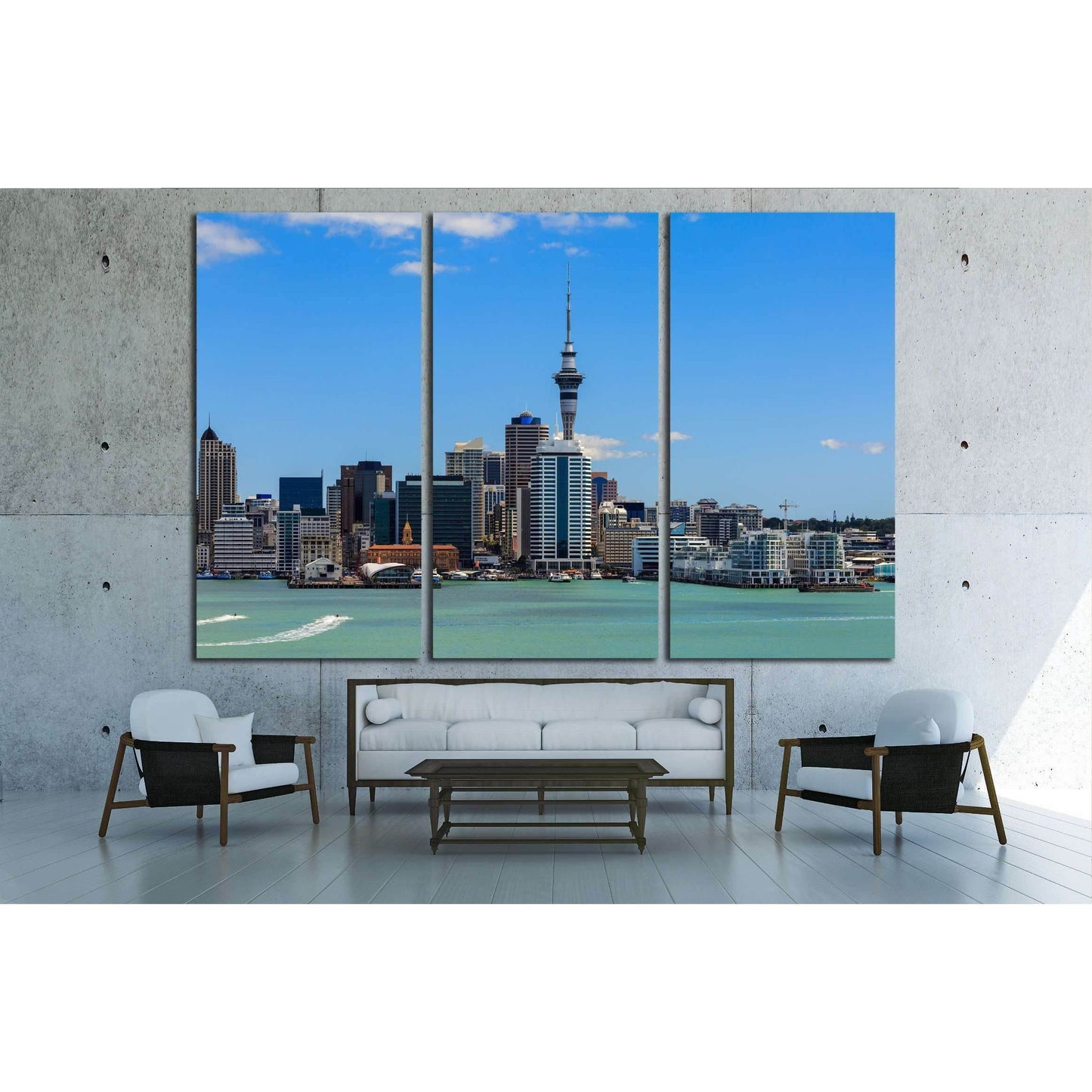 Auckland cityscape, North Island, New Zealand №2290 Ready to Hang Canvas Print - Zellart Canvas Prints ALL_Products, s-2290