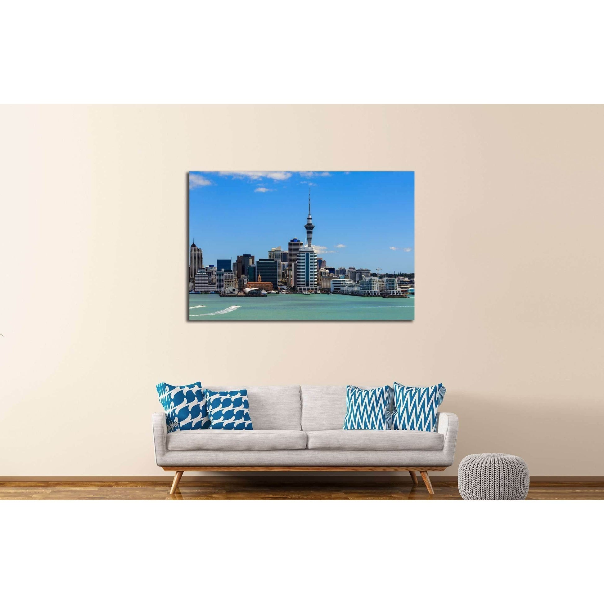 Auckland cityscape, North Island, New Zealand №2290 Ready to Hang Canvas Print - Zellart Canvas Prints ALL_Products, s-2290