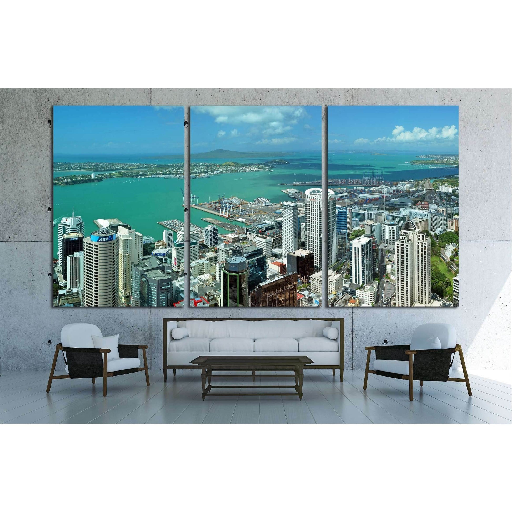 AUCKLAND, NEW ZEALAND №1630 Ready to Hang Canvas Print - Zellart Canvas Prints ALL_Products, s-1630