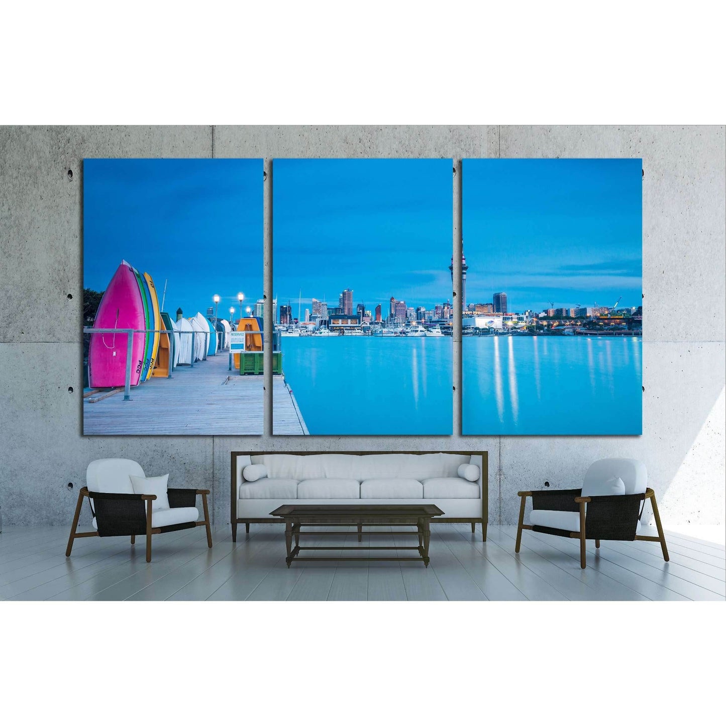 AUCKLAND, NEW ZEALAND №1766 Ready to Hang Canvas Print - Zellart Canvas Prints ALL_Products, s-1766