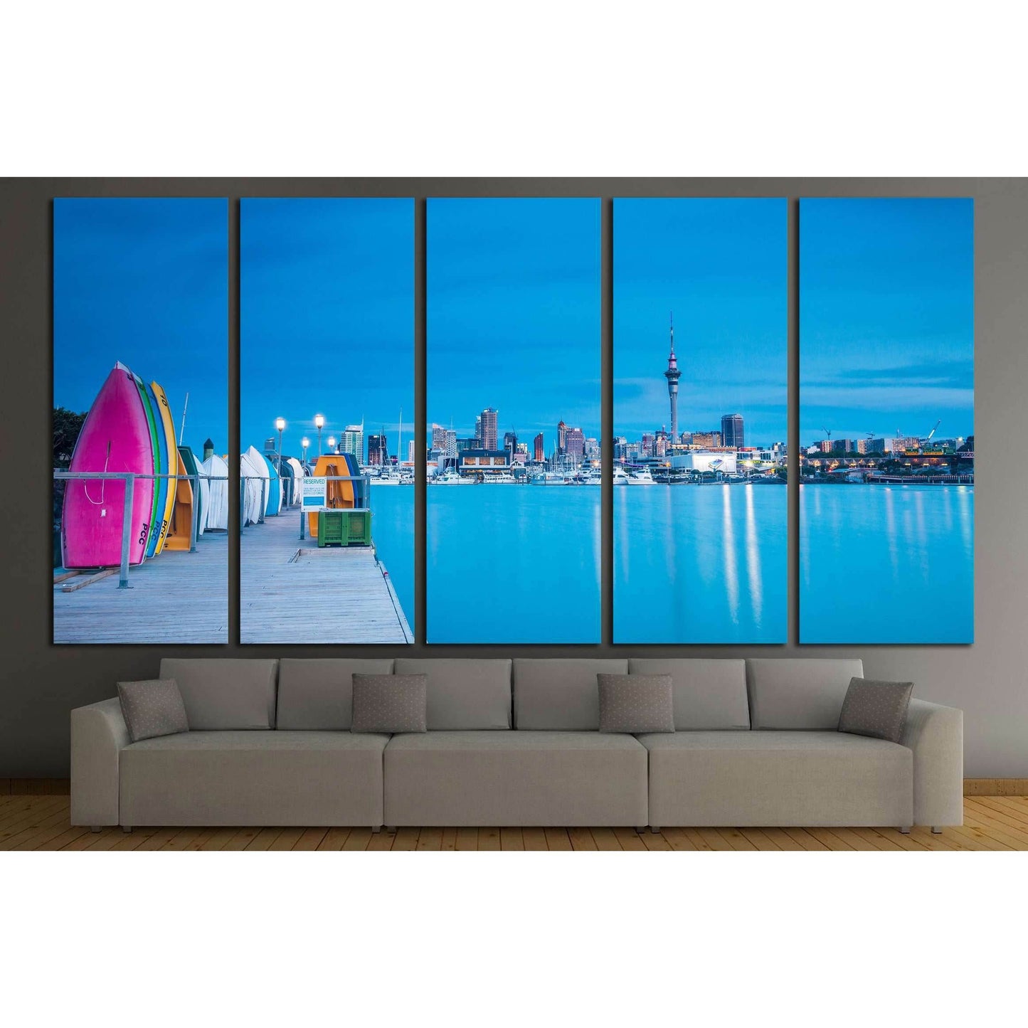 AUCKLAND, NEW ZEALAND №1766 Ready to Hang Canvas Print - Zellart Canvas Prints ALL_Products, s-1766
