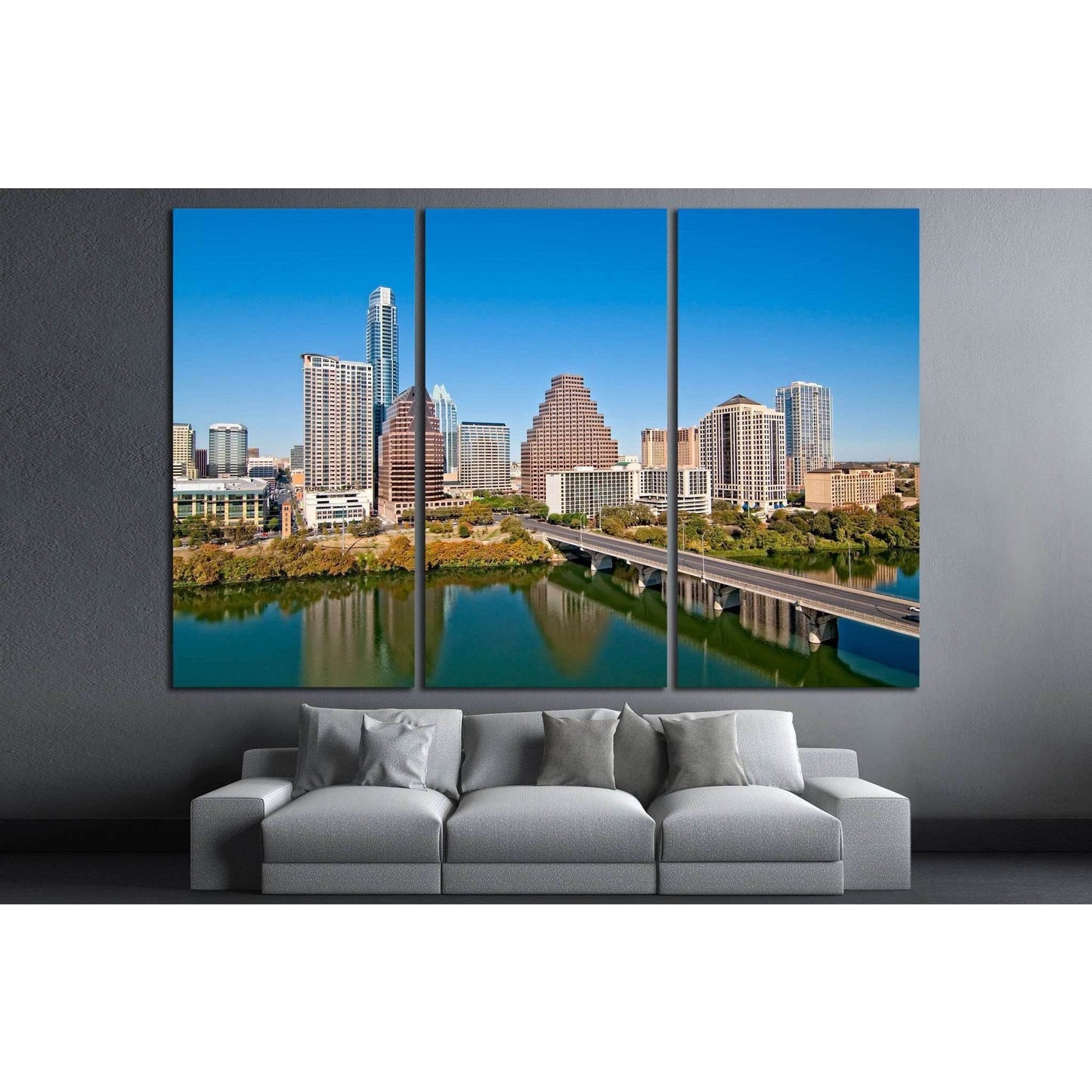 Austin, Texas Downtown Skyline №1036 Ready to Hang Canvas Print - Zellart Canvas Prints ALL_Products, s-1036