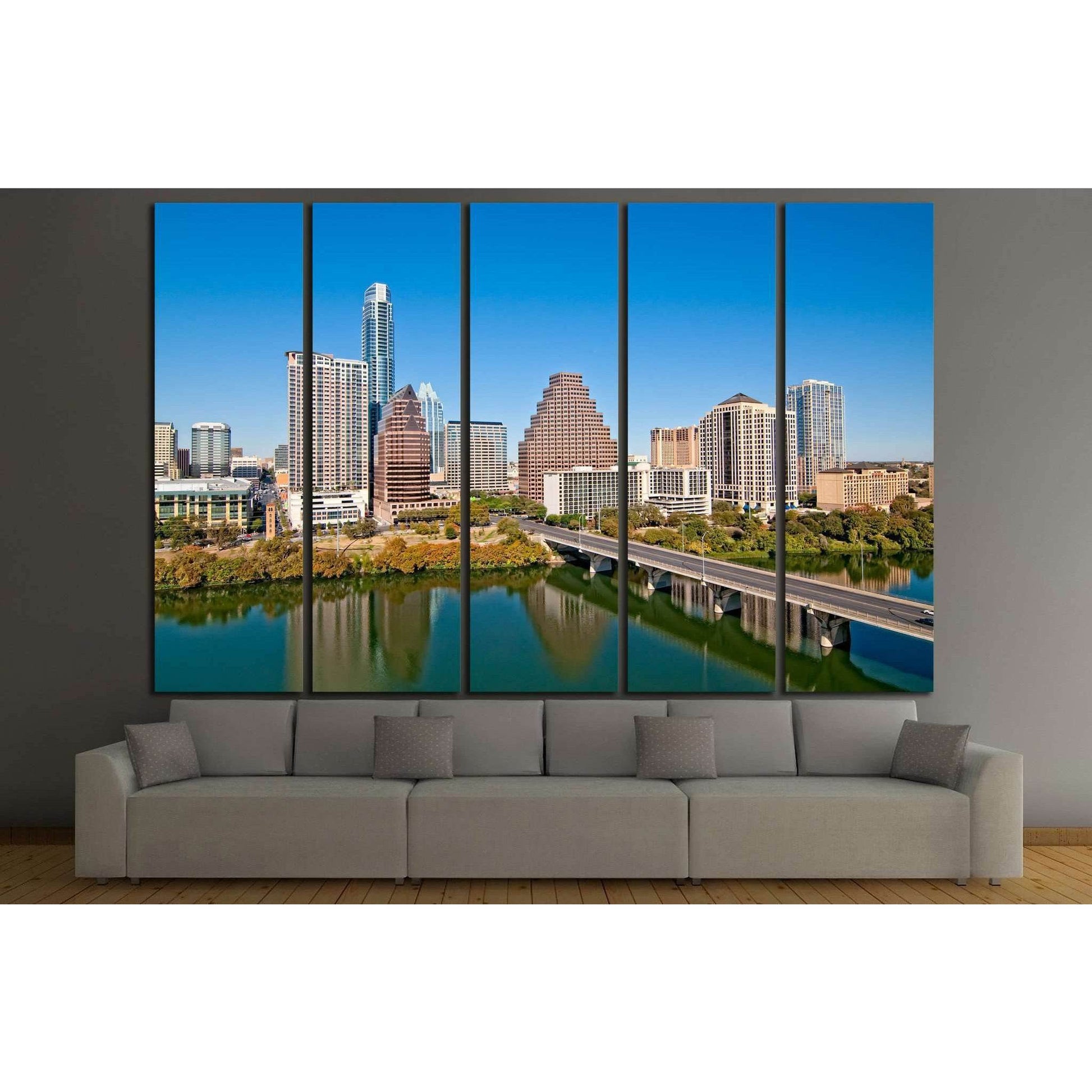 Austin, Texas Downtown Skyline №1036 Ready to Hang Canvas PrintCanvas art arrives ready to hang, with hanging accessories included and no additional framing required. Every canvas print is hand-crafted, made on-demand at our workshop and expertly stretche