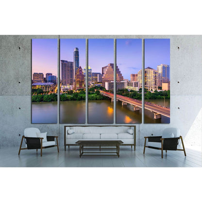 Austin, Texas, USA downtown skyline on the Colorado River №1650 Ready to Hang Canvas PrintCanvas art arrives ready to hang, with hanging accessories included and no additional framing required. Every canvas print is hand-crafted, made on-demand at our wor