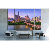 Austin, Texas, USA downtown skyline on the Colorado River №1650 Ready to Hang Canvas Print