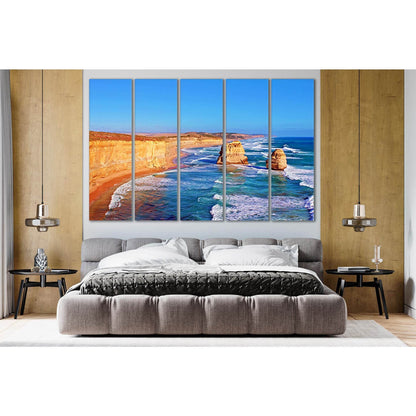Australia Great Ocean Road Beach №SL197 Ready to Hang Canvas Print - Zellart Canvas Prints 0new, ALL_Products, Beach Ocean & Waves