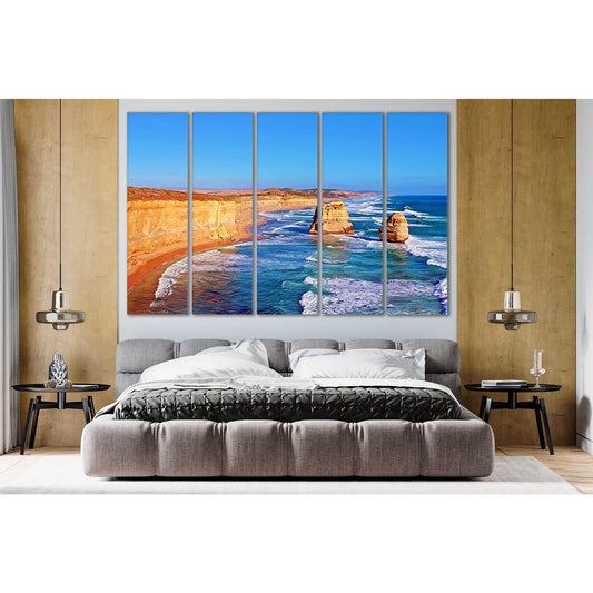 Australia Great Ocean Road Beach №SL197 Ready to Hang Canvas Print - Zellart Canvas Prints 0new, ALL_Products, Beach Ocean & Waves