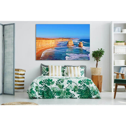 Australia Great Ocean Road Beach №SL197 Ready to Hang Canvas Print - Zellart Canvas Prints 0new, ALL_Products, Beach Ocean & Waves