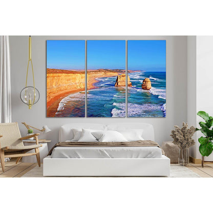 Australia Great Ocean Road Beach №SL197 Ready to Hang Canvas Print - Zellart Canvas Prints 0new, ALL_Products, Beach Ocean & Waves