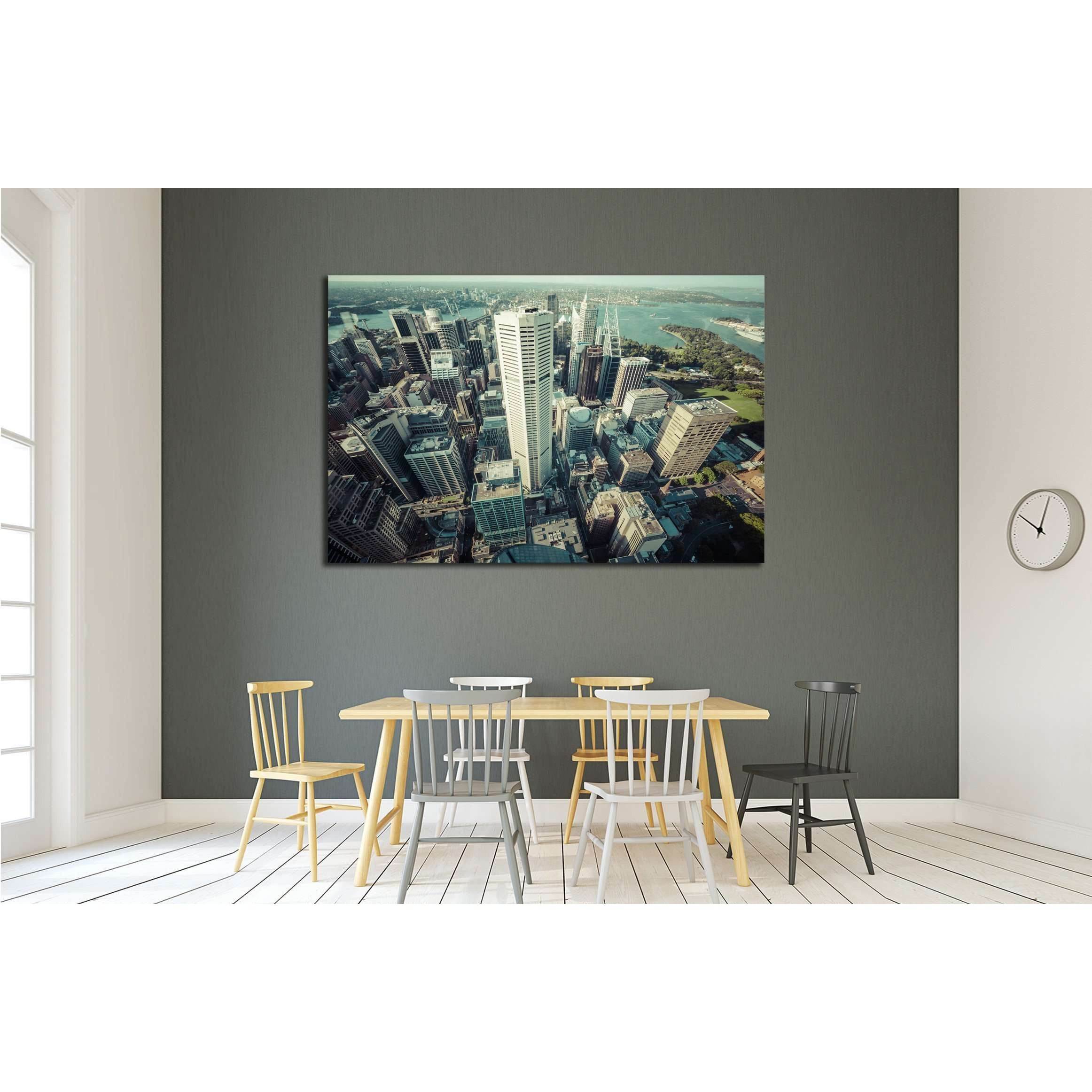 AUSTRALIA, Skyline of Sydney with city central business district №2185 Ready to Hang Canvas Print