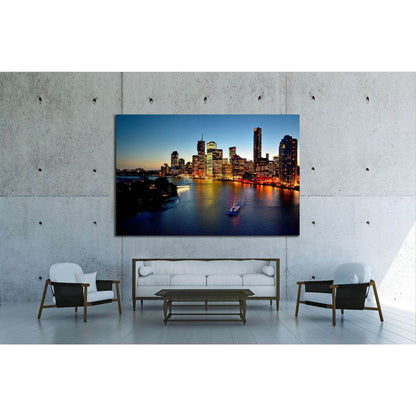 Australian Landscape Brisbane Riverside viewed from Story Bridge №1724 Ready to Hang Canvas PrintCanvas art arrives ready to hang, with hanging accessories included and no additional framing required. Every canvas print is hand-crafted, made on-demand at