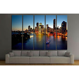Australian Landscape Brisbane Riverside viewed from Story Bridge №1724 Ready to Hang Canvas Print