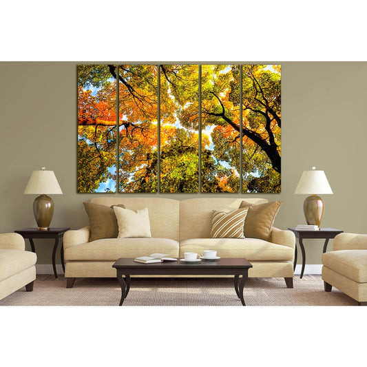 Autumn Forest Trees Background №SL648 Ready to Hang Canvas Print - Zellart Canvas Prints 0new, ALL_Products, Autumn Wall Art