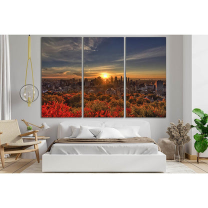 Autumn Montreal №SL640 Ready to Hang Canvas Print - Zellart Canvas Prints 0new, ALL_Products, Autumn Wall Art