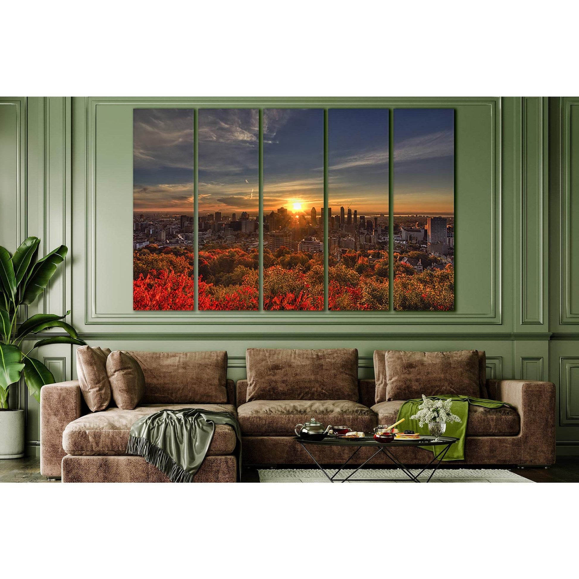 Autumn Montreal №SL640 Ready to Hang Canvas Print - Zellart Canvas Prints 0new, ALL_Products, Autumn Wall Art