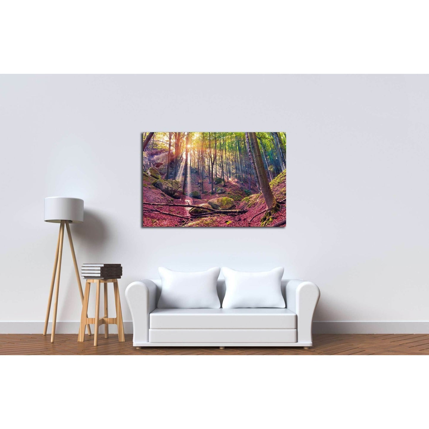 Autumn morning in mystical woods. Instagram toning №3093 Ready to Hang Canvas PrintCanvas art arrives ready to hang, with hanging accessories included and no additional framing required. Every canvas print is hand-crafted, made on-demand at our workshop a