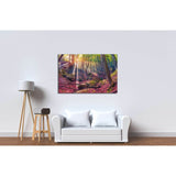 Autumn morning in mystical woods. Instagram toning №3093 Ready to Hang Canvas Print