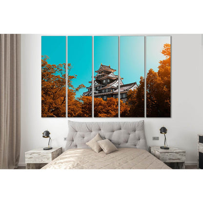 Autumn Okayama Castle №SL621 Ready to Hang Canvas Print - Zellart Canvas Prints 0new, ALL_Products, Autumn Wall Art