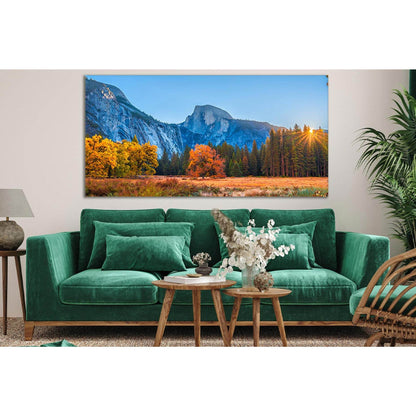 Autumn Yosemite Rock Landscape №SL642 Ready to Hang Canvas Print - Zellart Canvas Prints 0new, ALL_Products, Autumn Wall Art