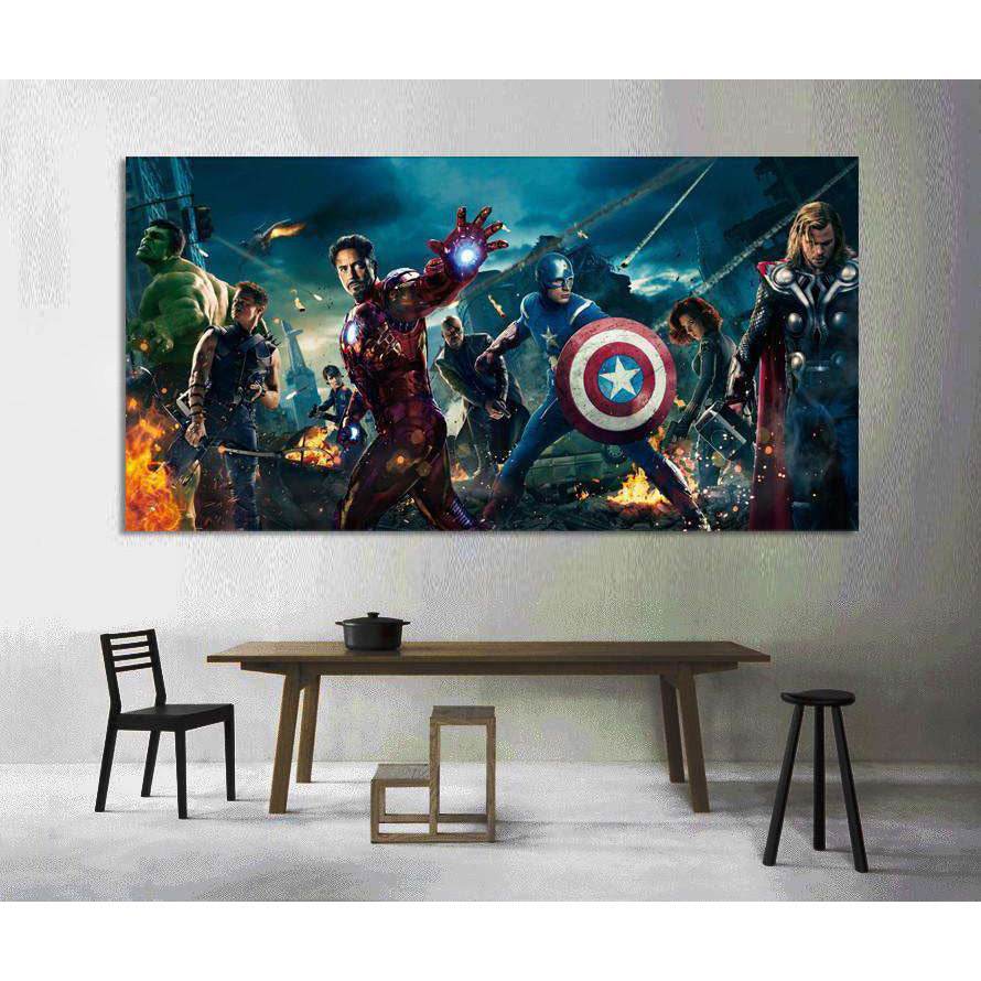 Avengers-Hulk, Iron Man, Captain America №2017 Ready to Hang Canvas Print - Zellart Canvas Prints ALL_Products