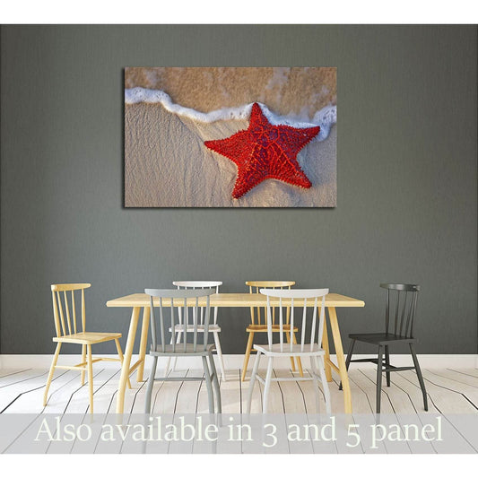Bahama Starfish on the beach with incoming waves from the ocean №3027 Ready to Hang Canvas PrintCanvas art arrives ready to hang, with hanging accessories included and no additional framing required. Every canvas print is hand-crafted, made on-demand at o