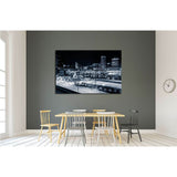 Baltimore Inner Harbor and skyline during twilight from Federal Hill №2152 Ready to Hang Canvas Print