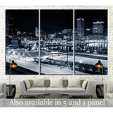 Baltimore Inner Harbor and skyline during twilight from Federal Hill №2152 Ready to Hang Canvas Print