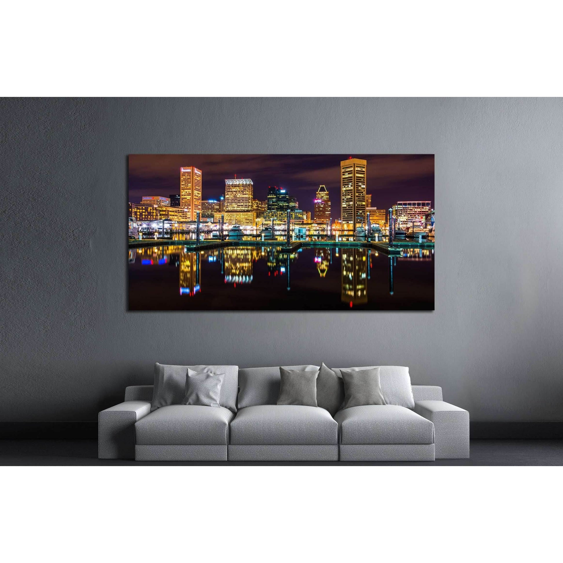 Baltimore, Maryland №2161 Ready to Hang Canvas PrintCanvas art arrives ready to hang, with hanging accessories included and no additional framing required. Every canvas print is hand-crafted, made on-demand at our workshop and expertly stretched around 10