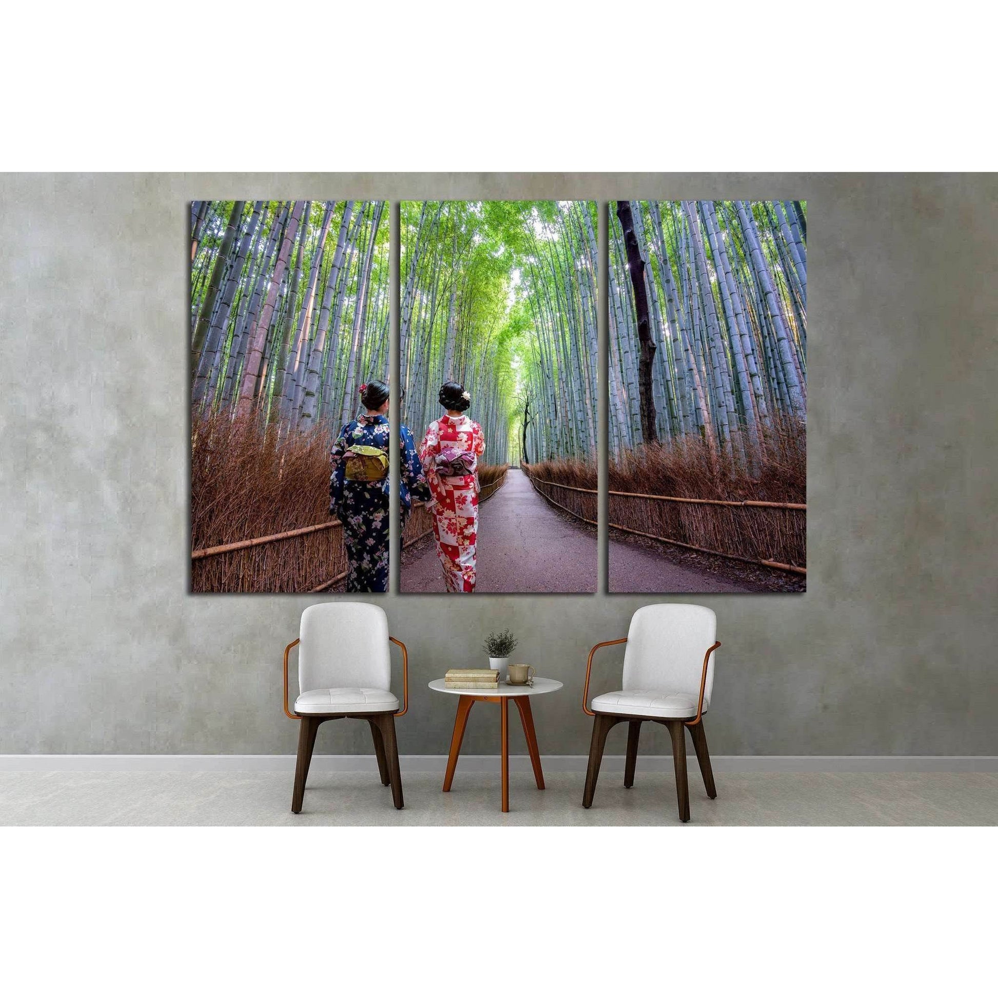 Bamboo forest of Arashiyama, Kyoto, Japan. Arashiyama is a district on the western outskirts of Kyoto №2002 Ready to Hang Canvas Print - Zellart Canvas Prints ALL_Products, s-2002