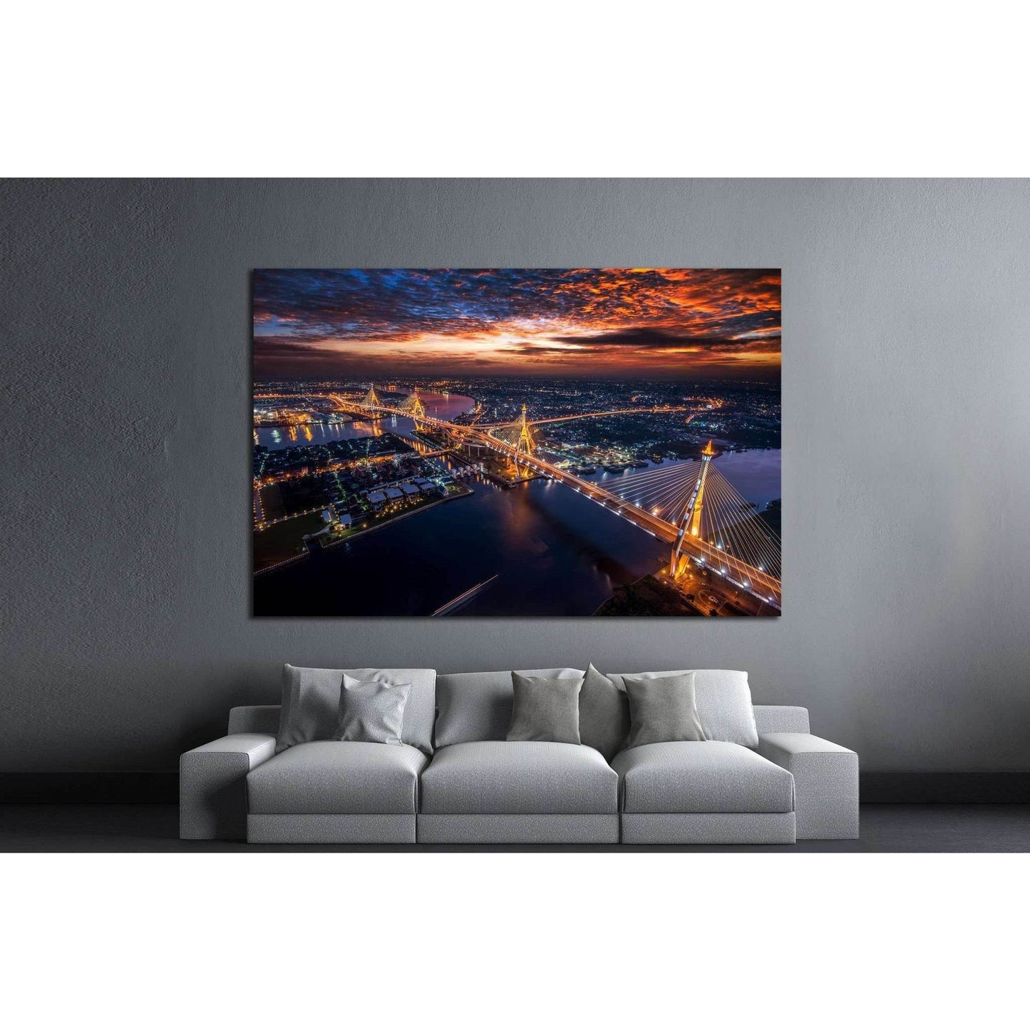 Bangkok City №802 Ready to Hang Canvas Print - Zellart Canvas Prints ALL_Products, s-802