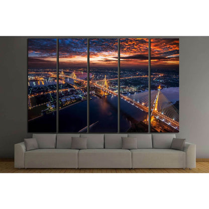 Bangkok City №802 Ready to Hang Canvas Print - Zellart Canvas Prints ALL_Products, s-802