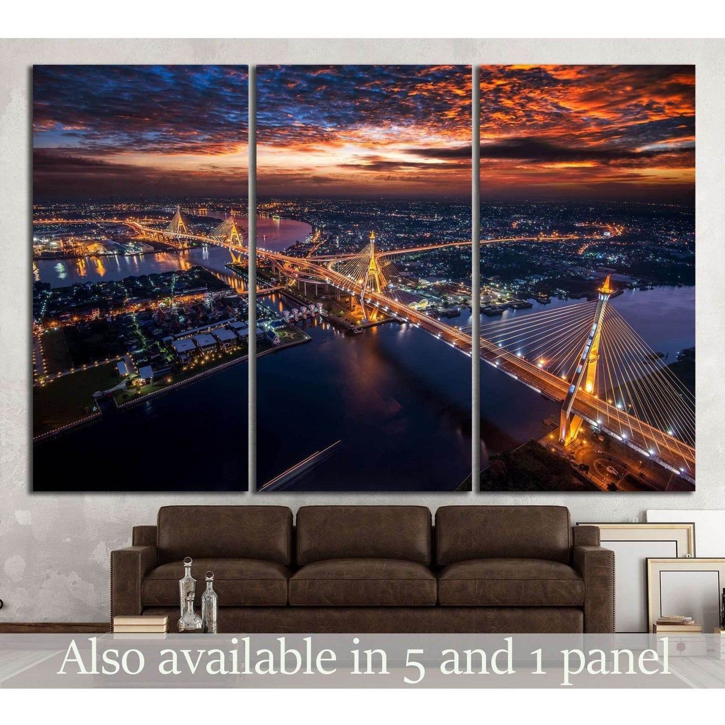 Bangkok City №802 Ready to Hang Canvas Print - Zellart Canvas Prints ALL_Products, s-802
